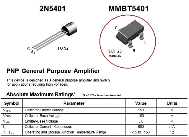 2N5401-SOT-23 Package