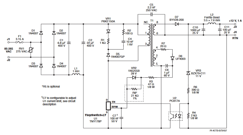 TNY179PN_Schemtic