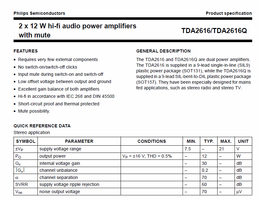 TDA2616Q