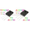 TIP3055,TIP2955-(TO-247) เพาเวอร์ทรานซิสเตอร์-60V-15A